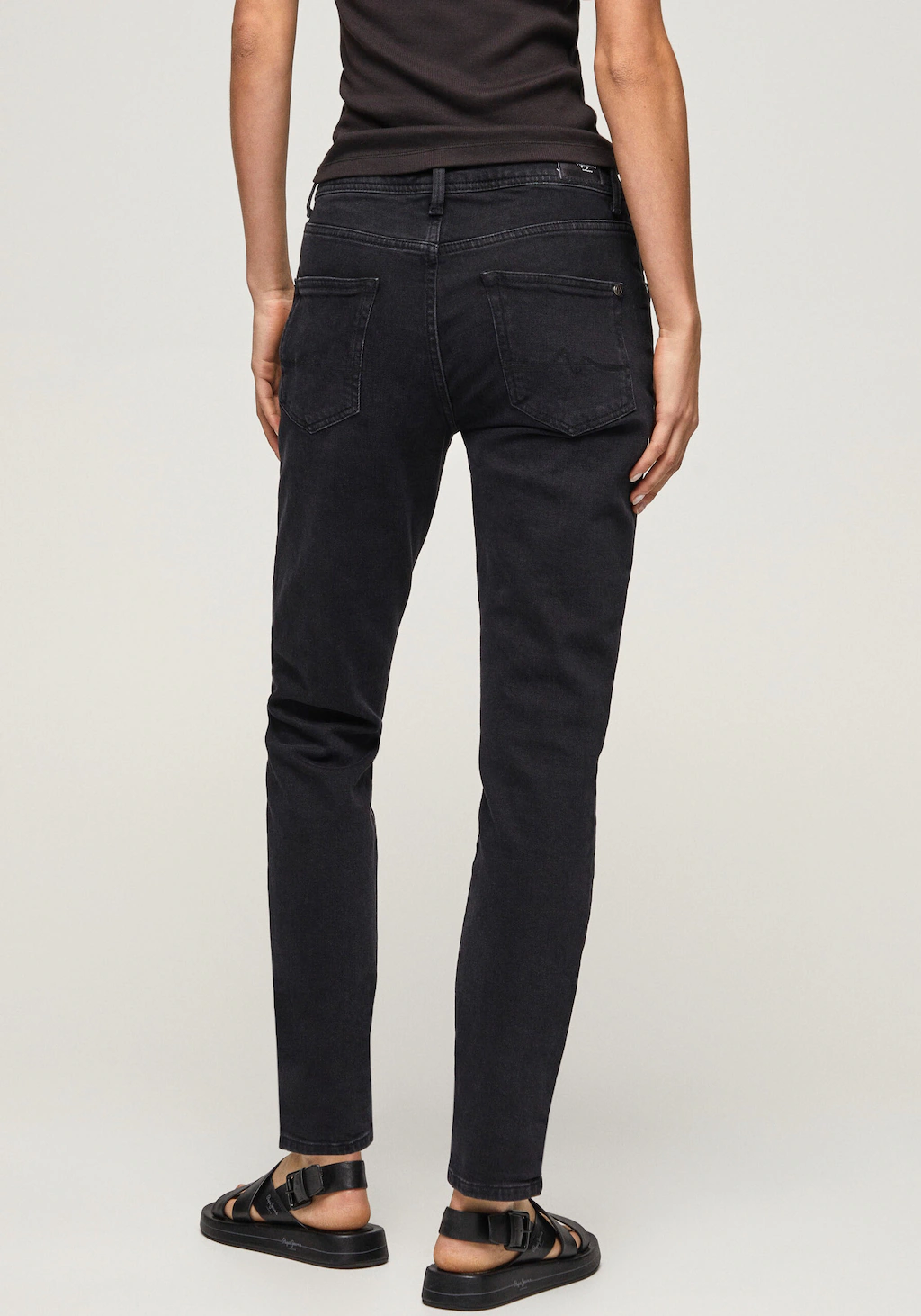 Pepe Jeans Damen Jeans VIOLET - Relaxed Fit Tapered Leg - Schwarz - Black S günstig online kaufen