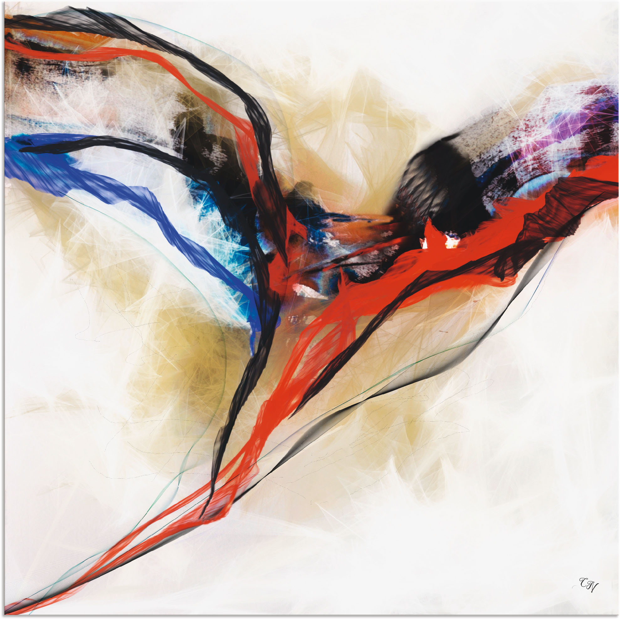 Artland Wandbild "Engel - abstrakt I", Muster, (1 St.), als Alubild, Outdoo günstig online kaufen