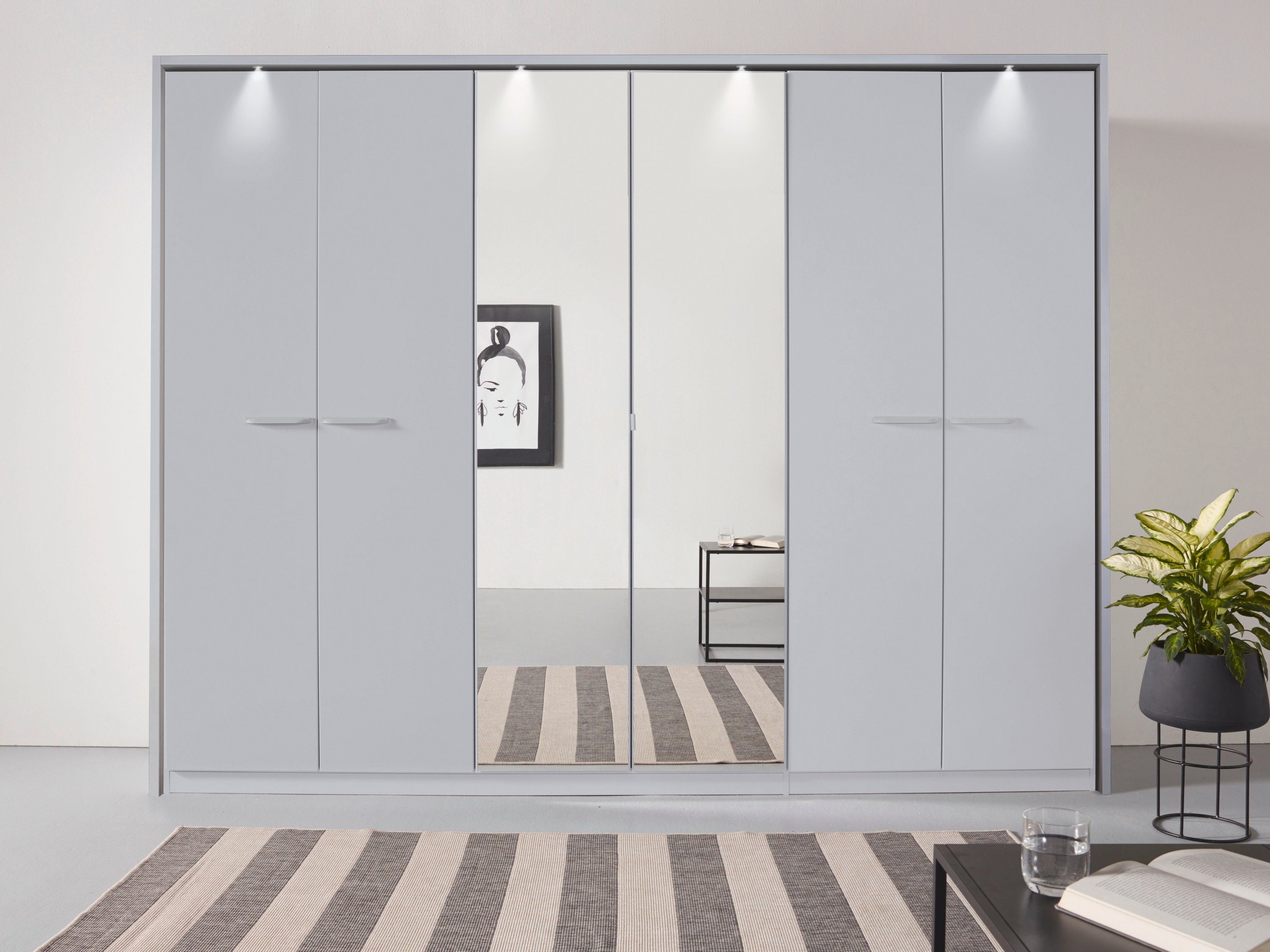 rauch Drehtürenschrank "Oteli", mit Mittelspiegel und Passepartout optional günstig online kaufen