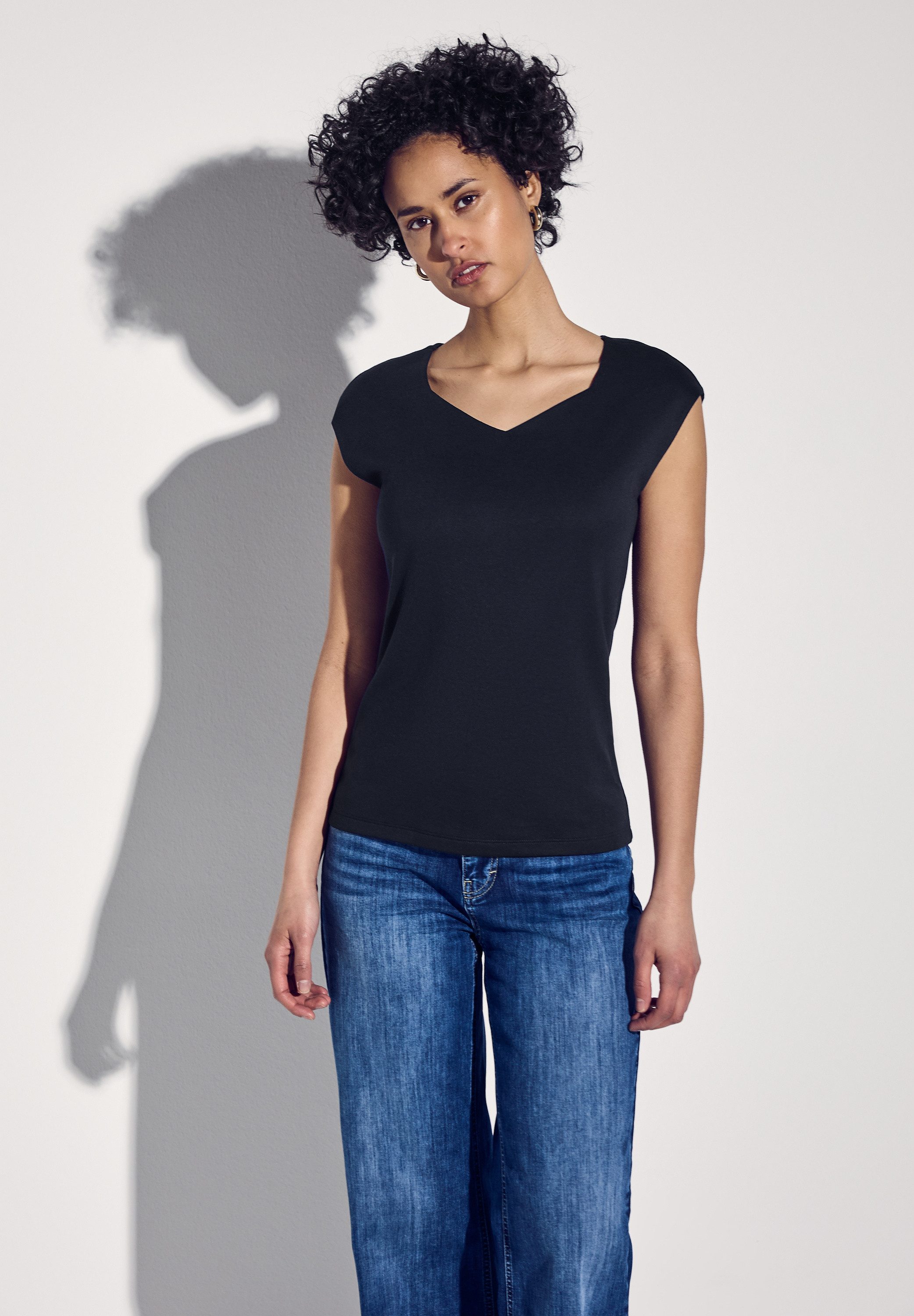 STREET ONE V-Shirt, doppellagig günstig online kaufen