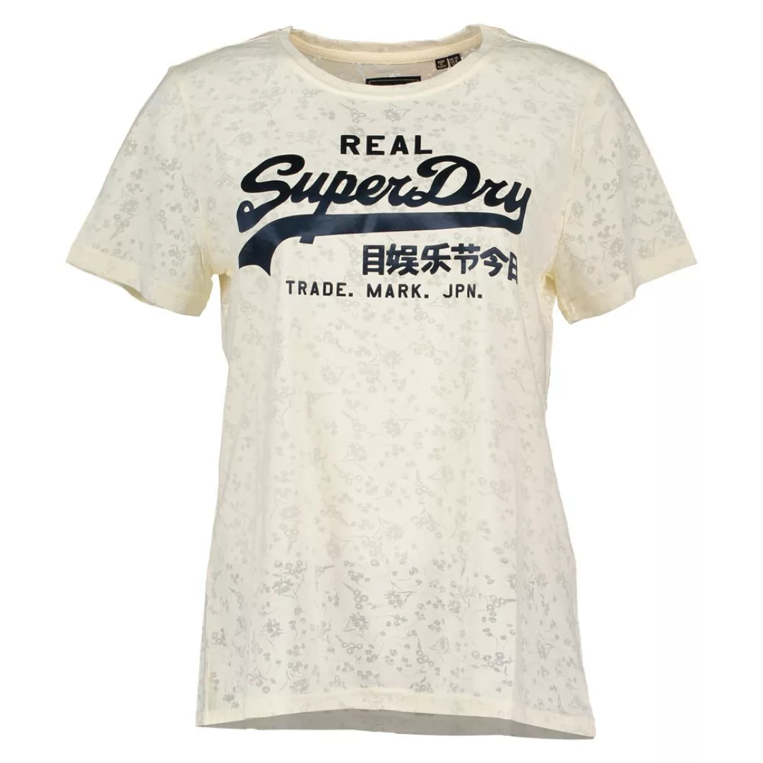 Superdry Vintage Logo Burnout All Over Print Kurzarm T-shirt XS Couture Whi günstig online kaufen