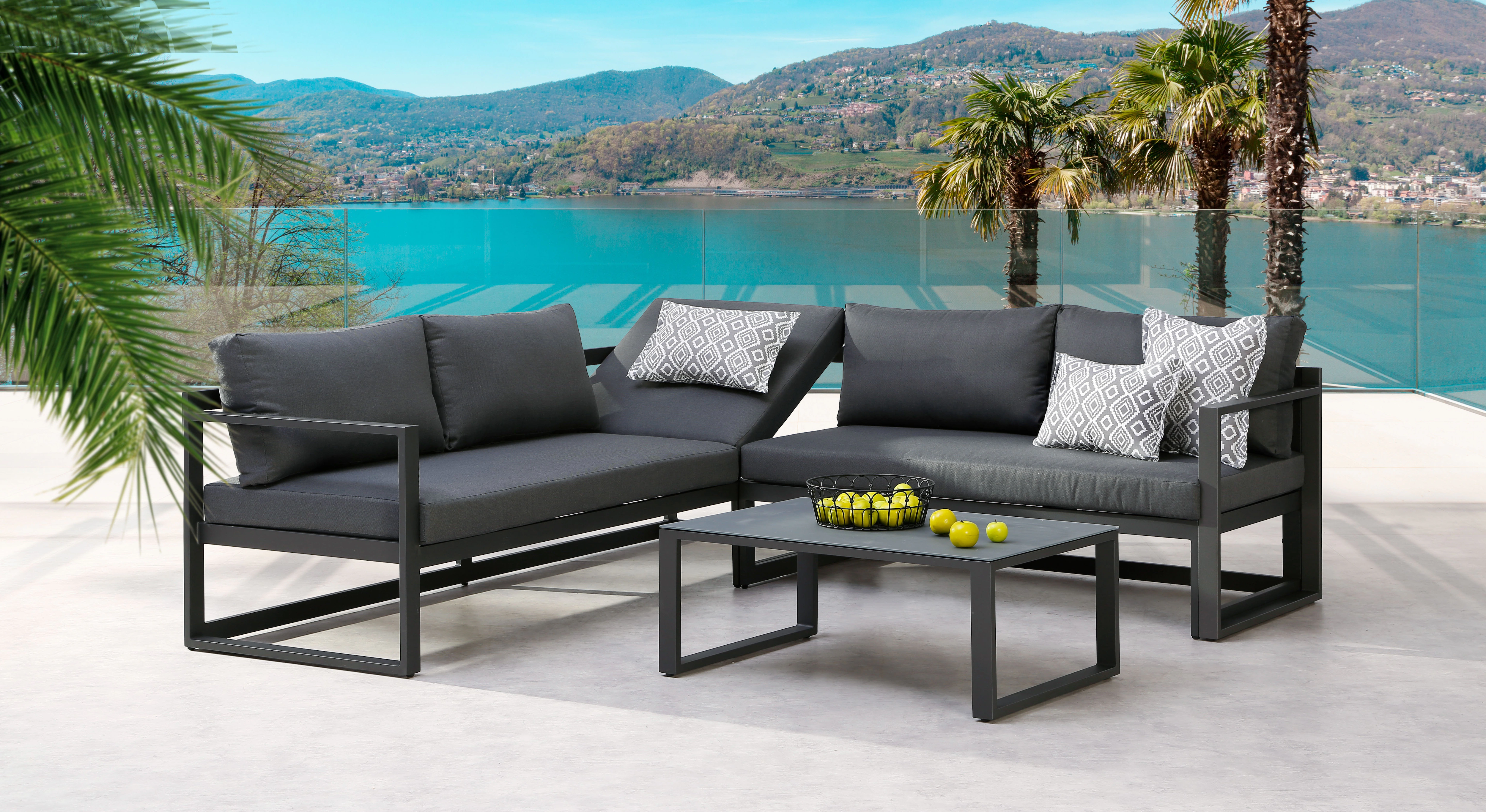 Best Loungeset "Rhodos", (Set, 15 tlg.), bestehend aus 2 Sitzbänken, 1 Tisc günstig online kaufen