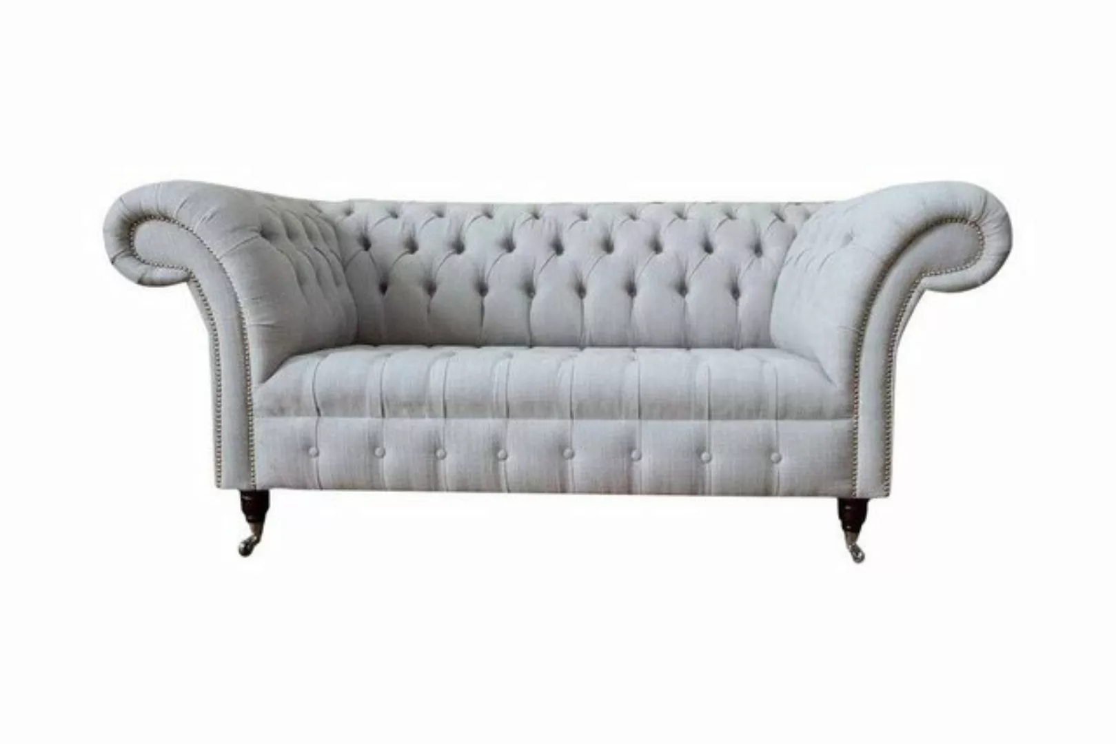 Xlmoebel Sofa Chesterfield Deluxe 2 Sitzer Sofa Polster Textil Möbel, Herge günstig online kaufen