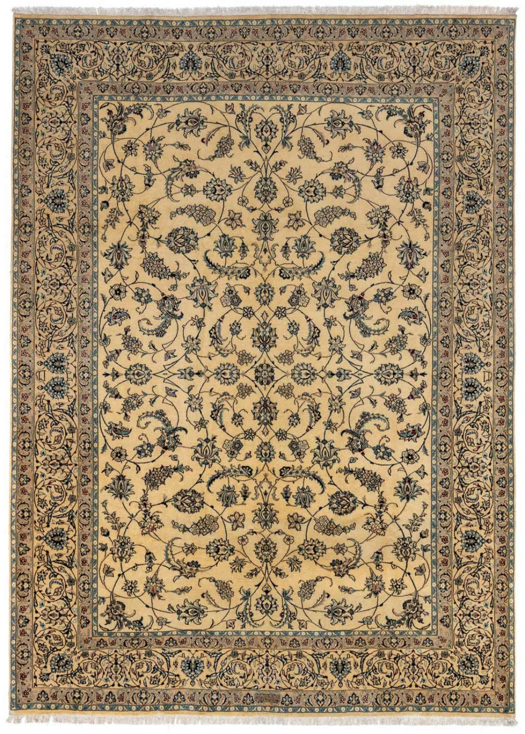 morgenland Wollteppich »Nain 9la Blumenmuster Beige 348 x 251 cm«, rechteck günstig online kaufen