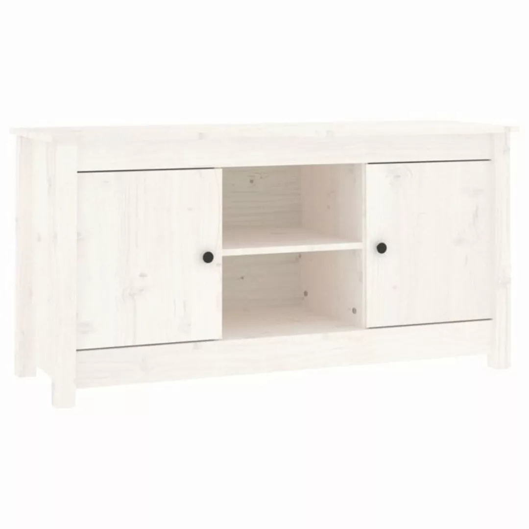 vidaXL TV-Schrank TV-Board Grau 103x36,5x52 cm Massivholz Kiefer günstig online kaufen