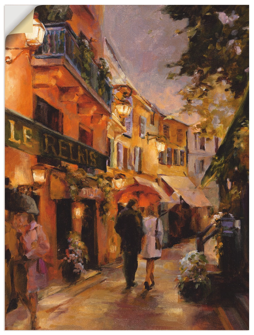 Artland Wandbild "Abend in Paris I", Frankreich, (1 St.), als Leinwandbild, günstig online kaufen