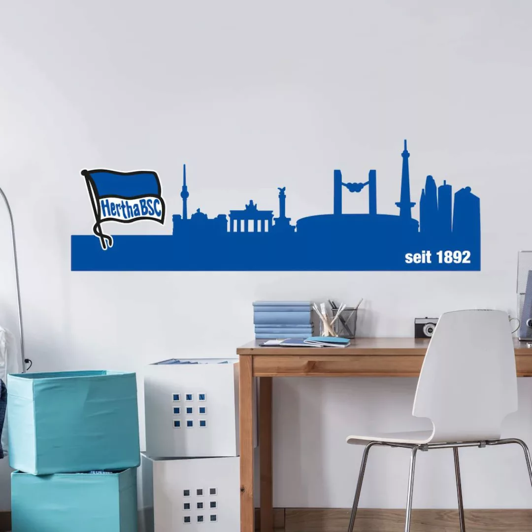 Wall-Art Wandtattoo »Fußball Hertha BSC Skyline«, (1 St.), selbstklebend, e günstig online kaufen