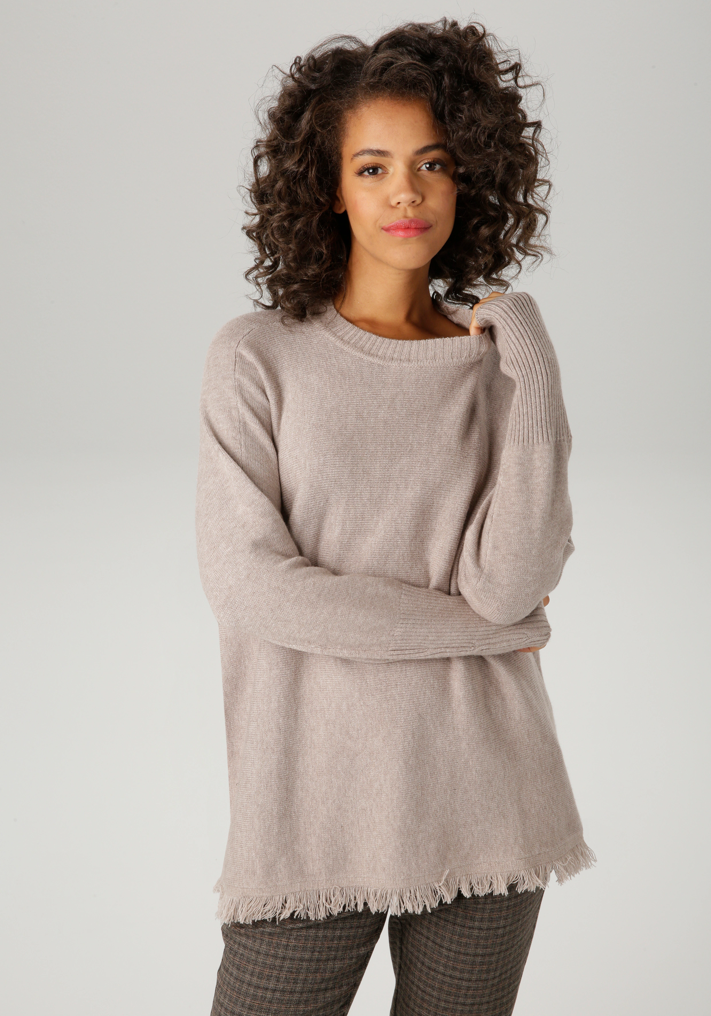 Aniston CASUAL Strickpullover, mit eingestricktem Stern im Rücken - NEUE KO günstig online kaufen