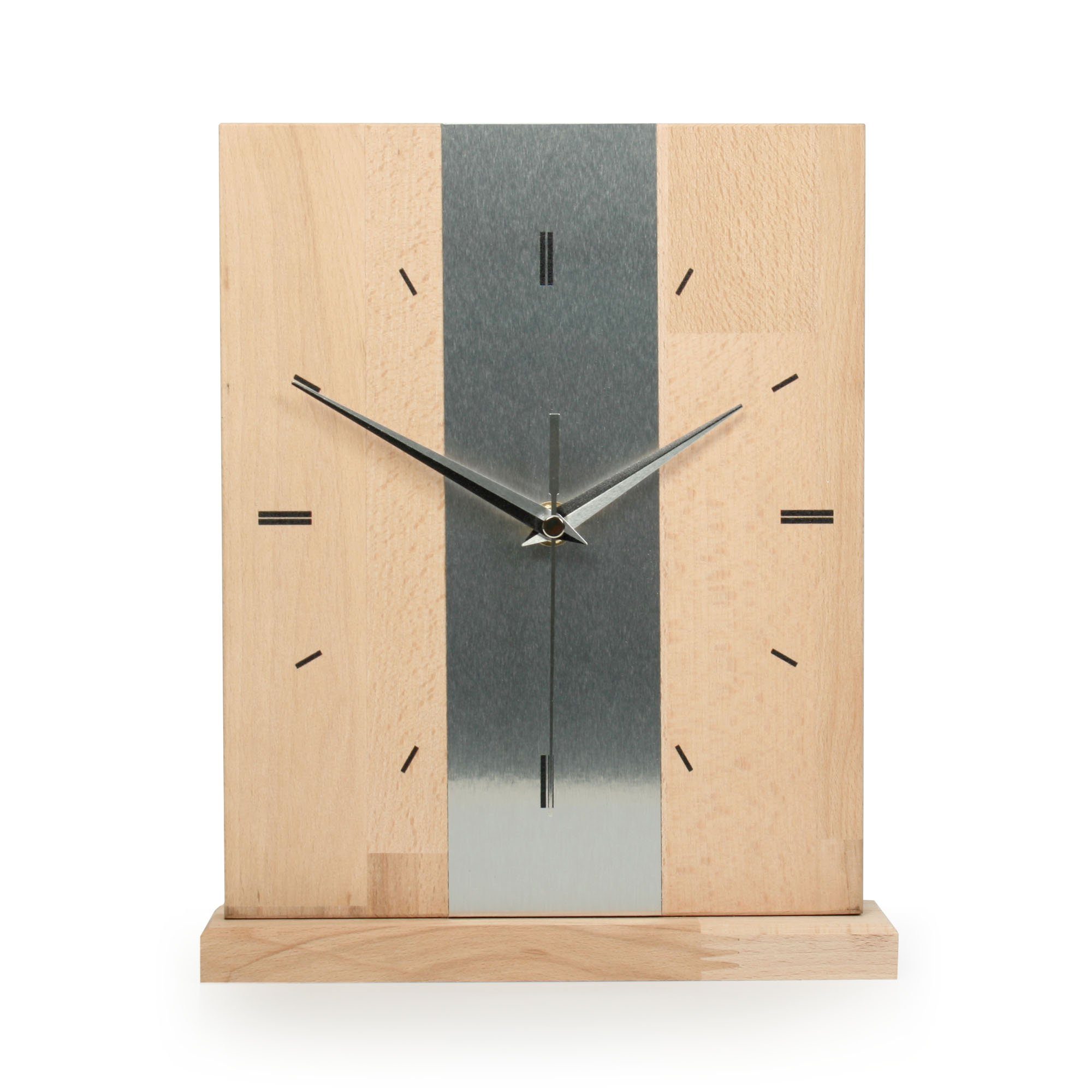 Kreative Feder Standuhr Designer-STANDUHR "Silver Stipe" günstig online kaufen