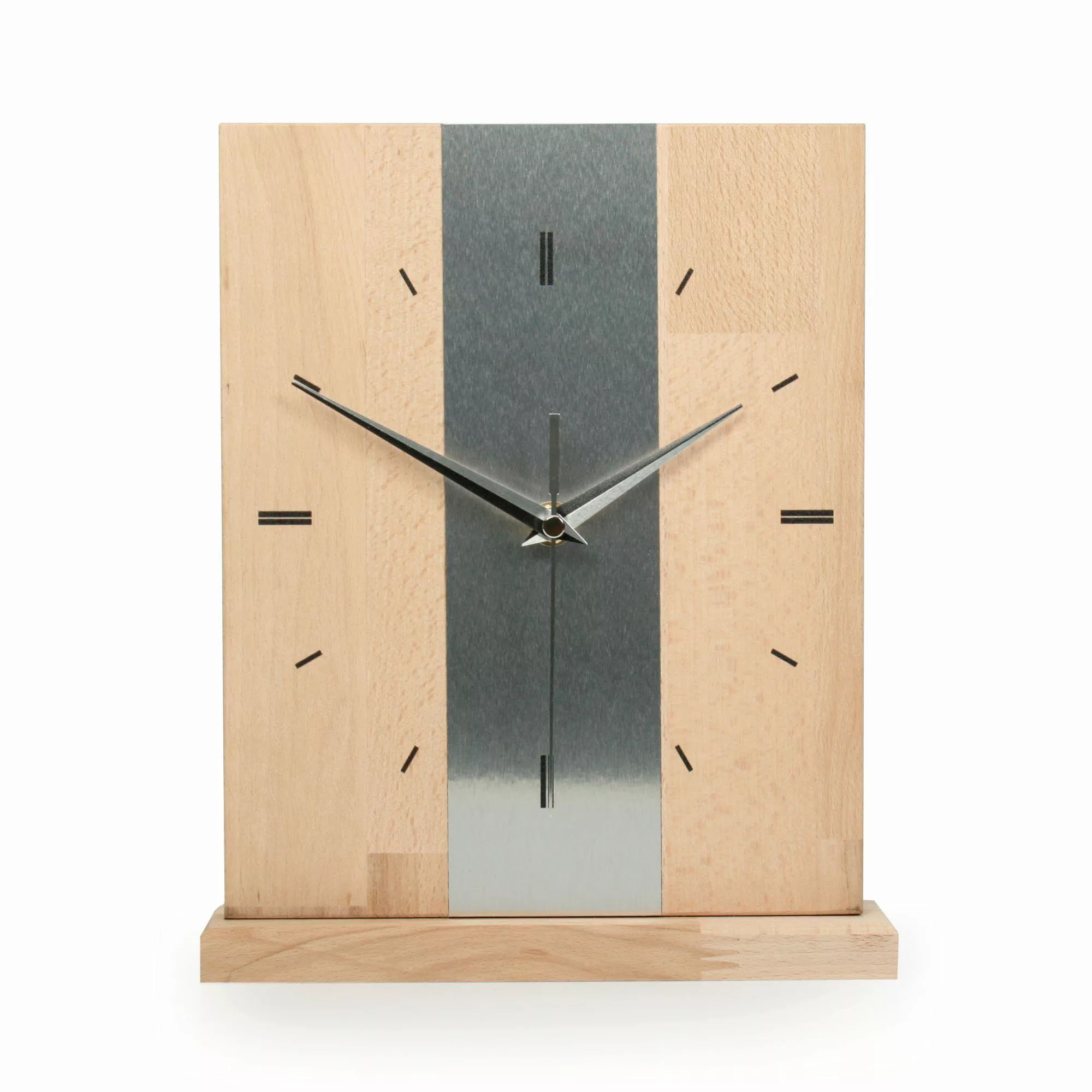 Kreative Feder Standuhr Designer-STANDUHR "Silver Stipe" günstig online kaufen