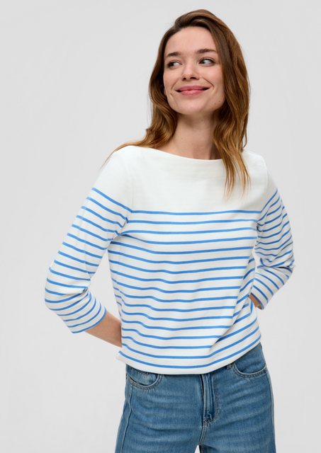 s.Oliver 3/4-Arm-Shirt Strickpullover aus Baumwollstretch günstig online kaufen