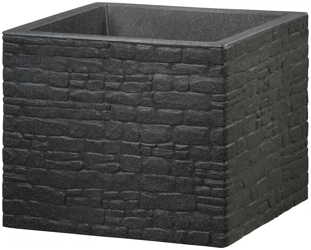 Scheurich Pflanzgefäß Muretto 38 x 38 cm in Stony Black günstig online kaufen