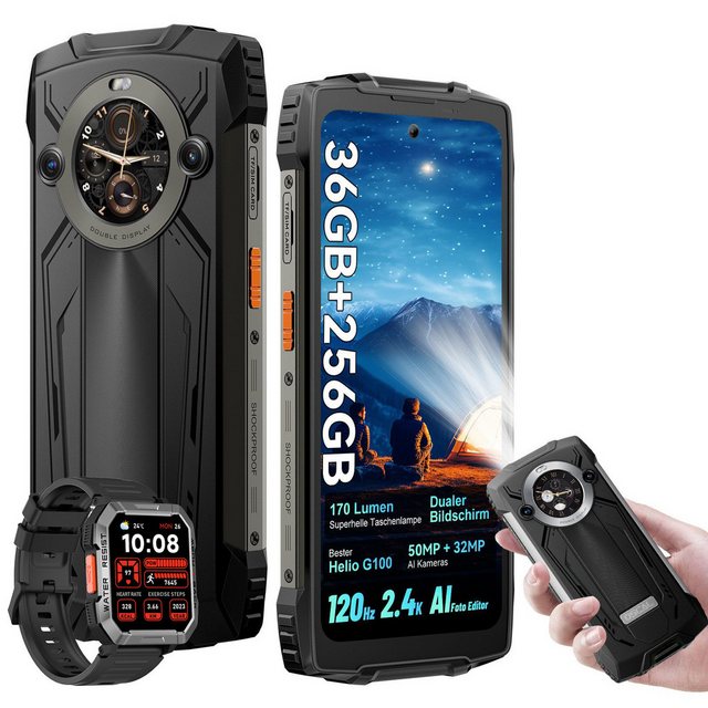 blackview BV8200 zwei Bildschirmen incl. W60 Smartphone (6.5 Zoll, 50 MP Ka günstig online kaufen