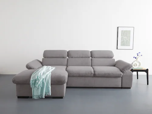 COTTA Ecksofa "Lola L-Form", (Set, mit Hocker), mit Hocker & Kopfteilfunkti günstig online kaufen