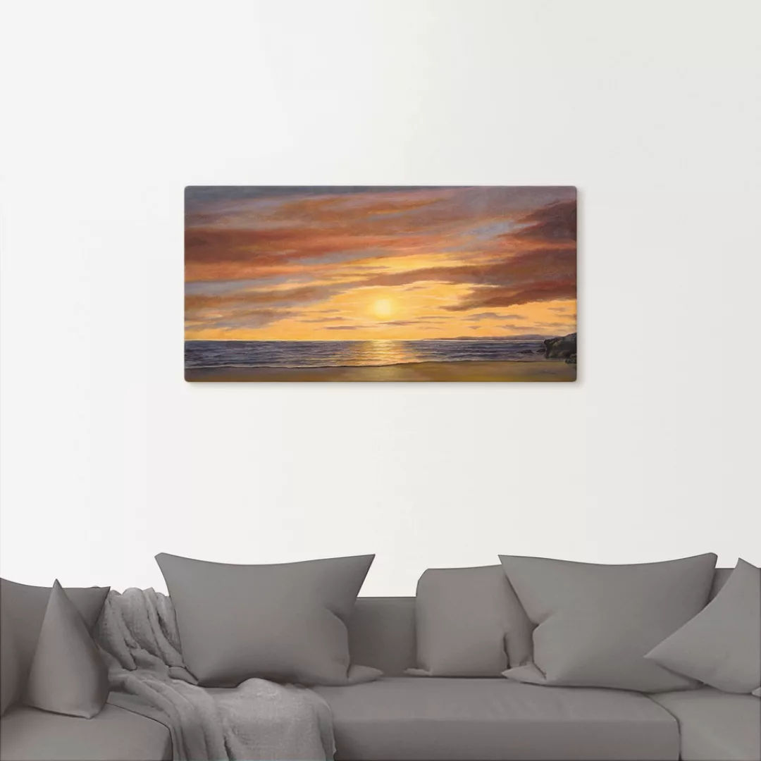 Artland Wandbild "Sonne am Strand", Strand, (1 St.), als Alubild, Outdoorbi günstig online kaufen