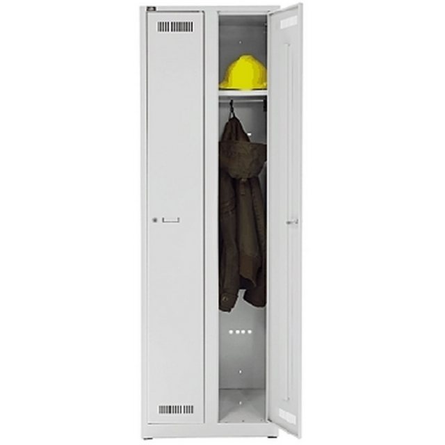 Bisley Light Garderobenschrank Garderobenschrank 2 Abteile lichtgrau. günstig online kaufen