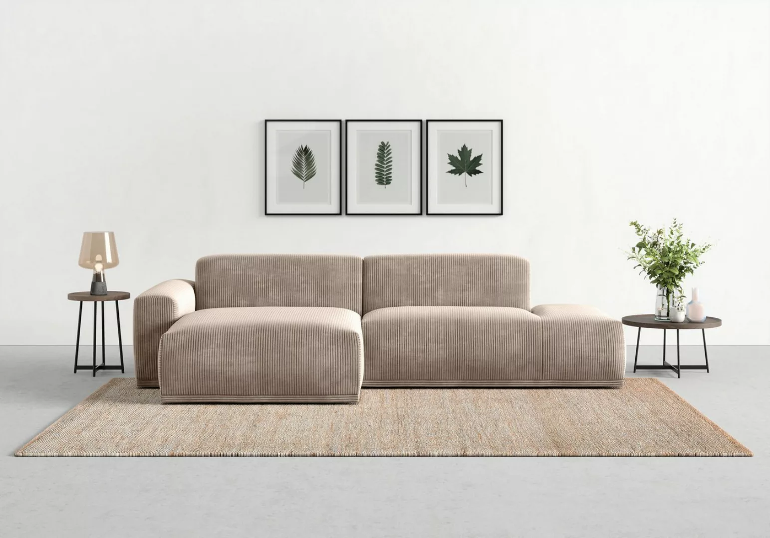 TRENDMANUFAKTUR Ecksofa Braga, aus 2 Teilen, moderner Cord-Stoff günstig online kaufen