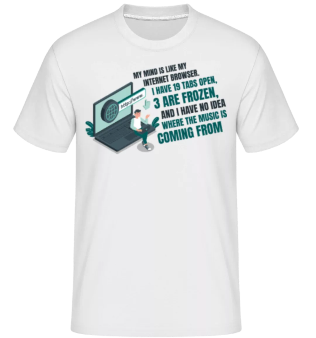 My Mind Like My Internet Browser · Shirtinator Männer T-Shirt günstig online kaufen