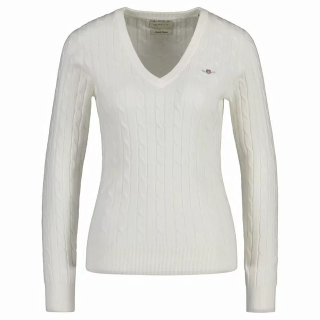 Gant Sweater Damen Cabel-Strickpullover - STRETCH COTTON CABLE günstig online kaufen