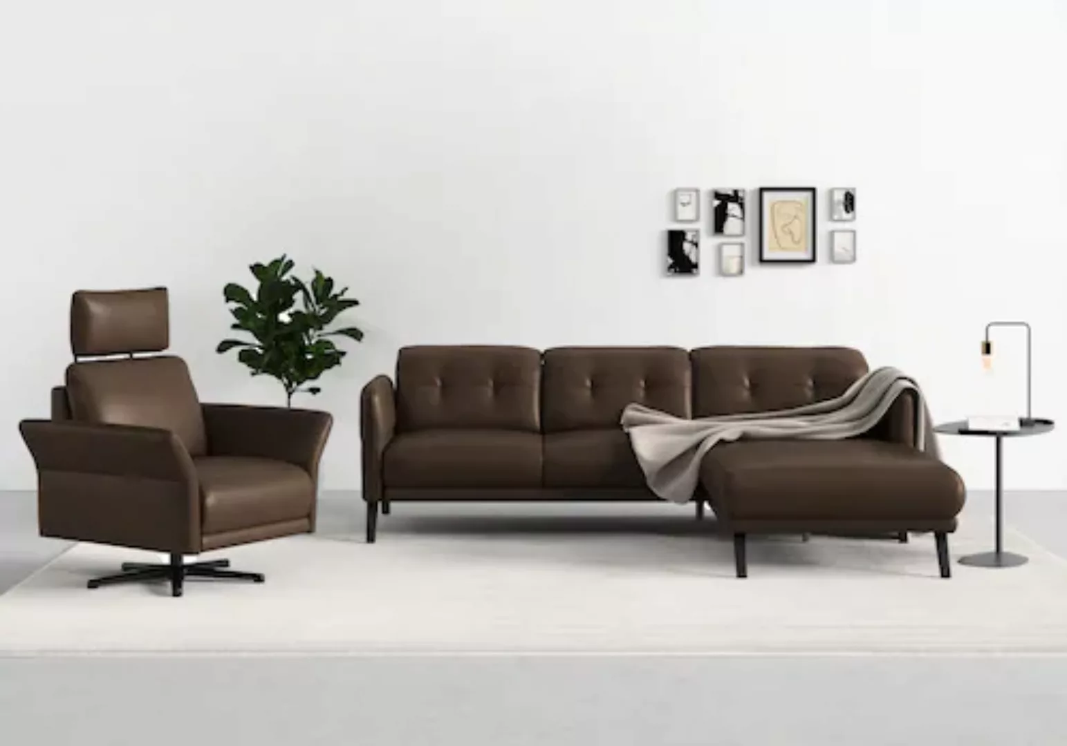 sit&more Ecksofa "Scandia L-Form", Wahlweise mit Kopfteilverstellung und Ar günstig online kaufen