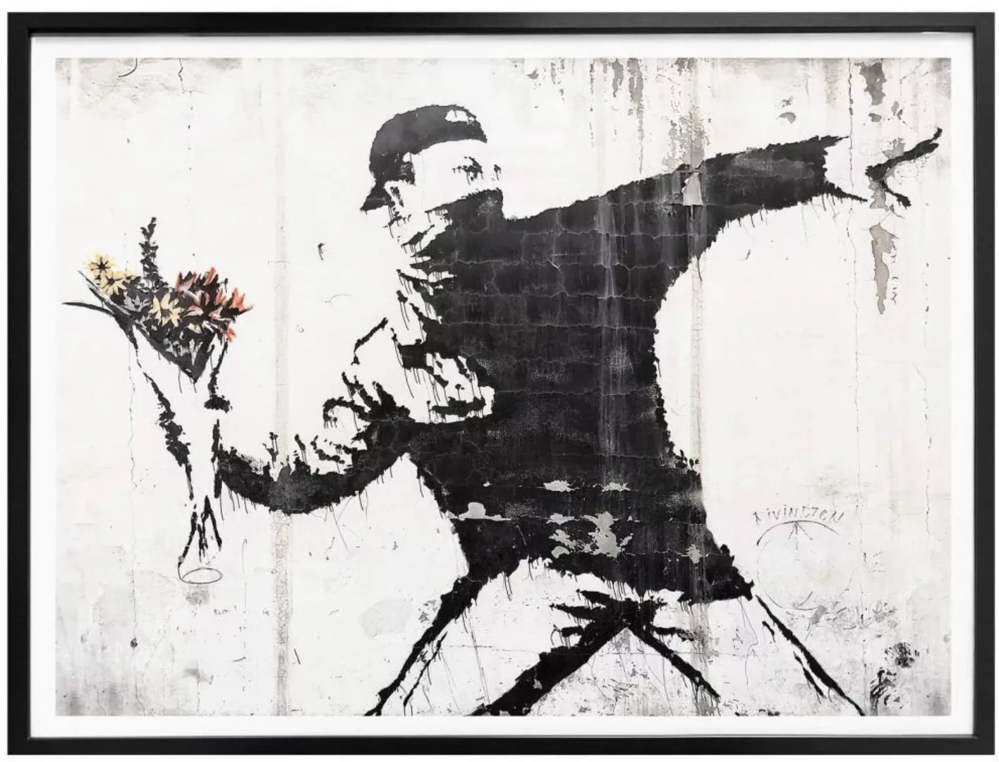 Wall-Art Poster »Graffiti Bilder Der Blumenwerfer«, Menschen, (1 St.), Post günstig online kaufen
