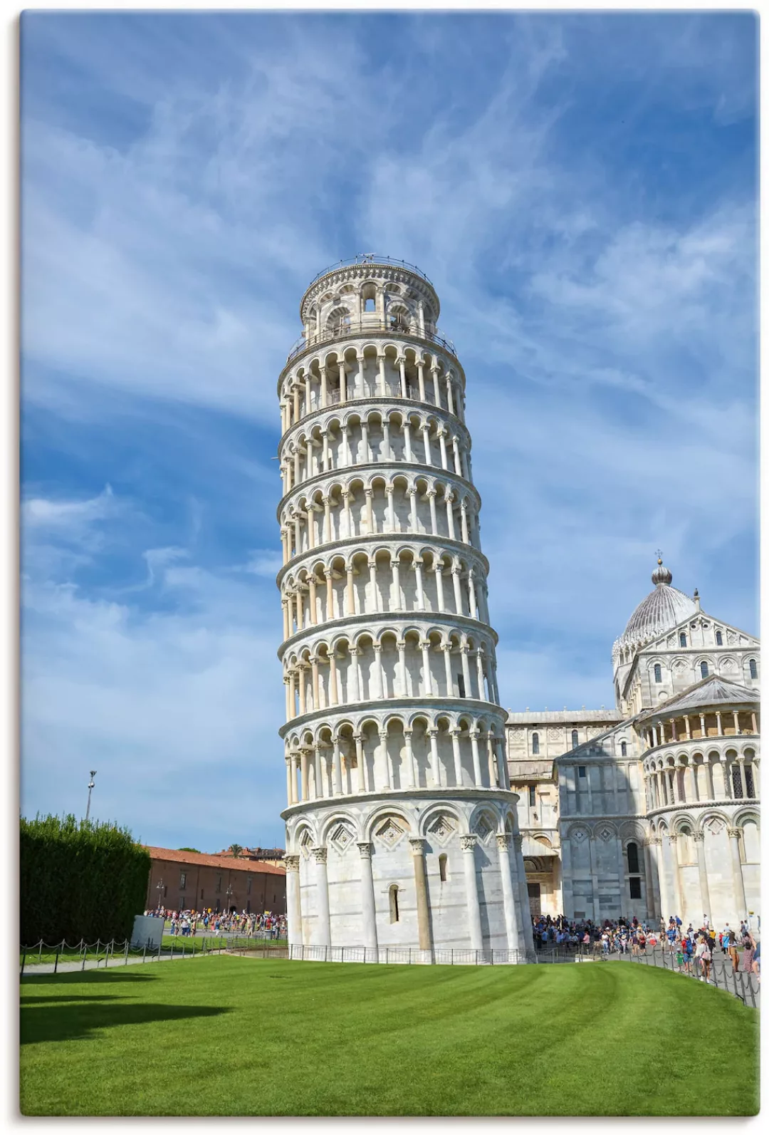 Artland Leinwandbild "Der schiefe Turm von Pisa in Italien", Gebäude, (1 St günstig online kaufen