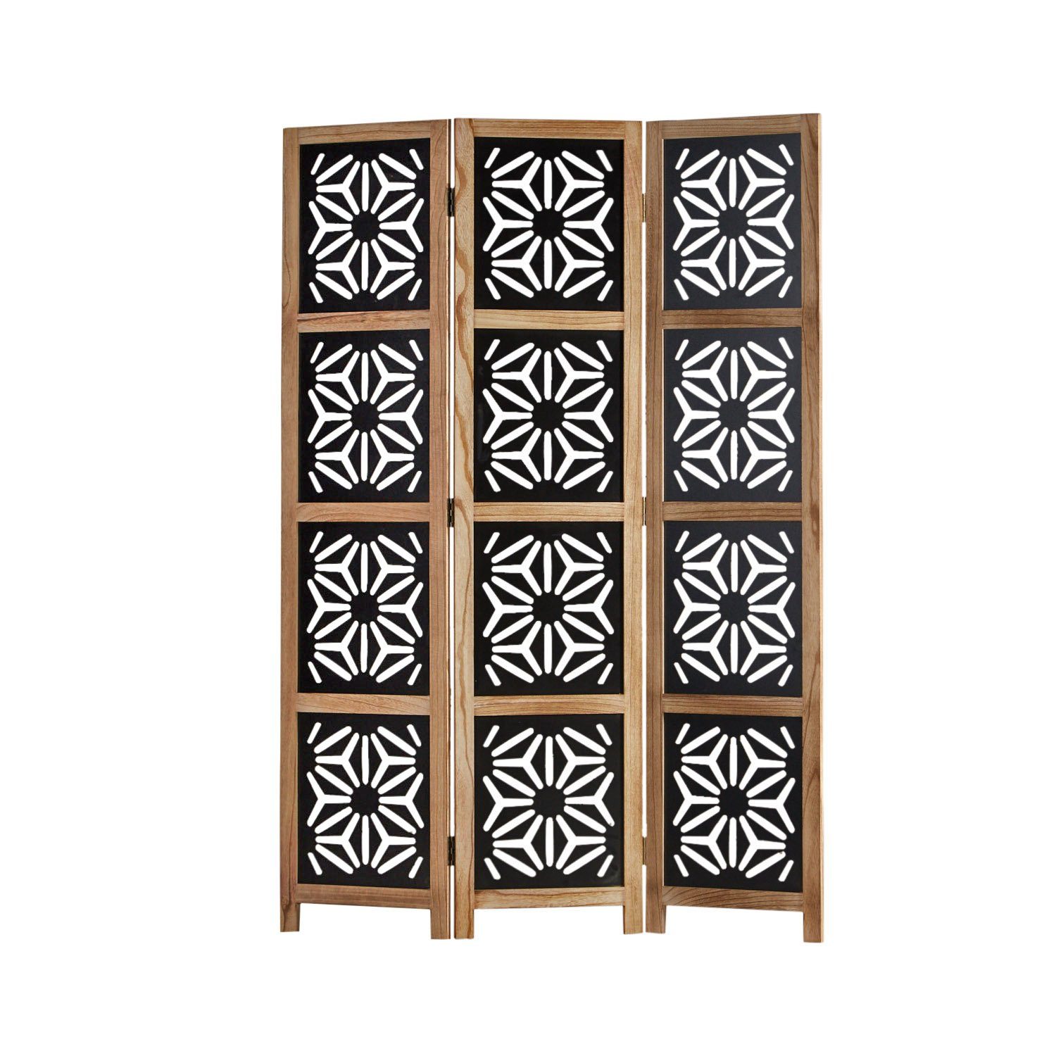 Homestyle4u Paravent Raumteiler Holz Trennwand Natur günstig online kaufen