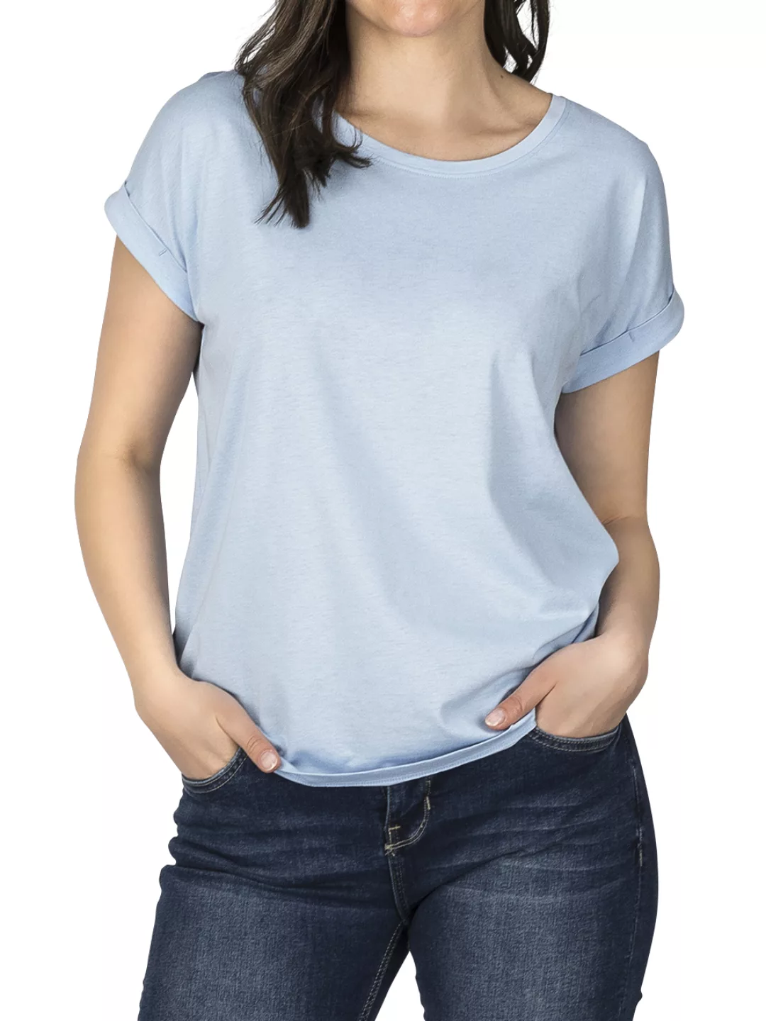 DENIMFY T-Shirt Damen Top DFSophie Regular Fit (1-tlg) kurzarm Sommershirt günstig online kaufen