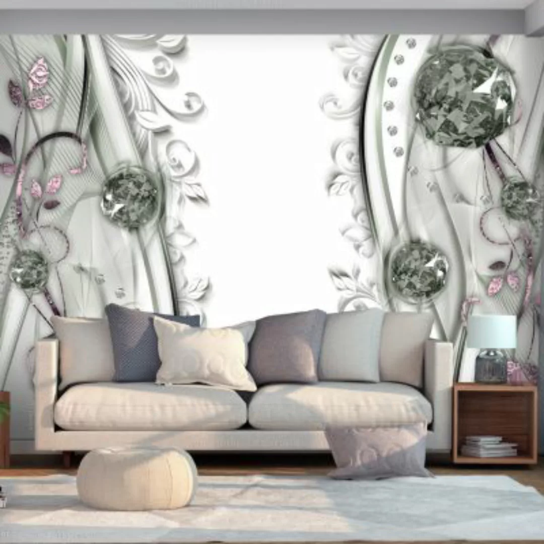 artgeist Fototapete Crystal Curtain (Green) mehrfarbig Gr. 350 x 245 günstig online kaufen