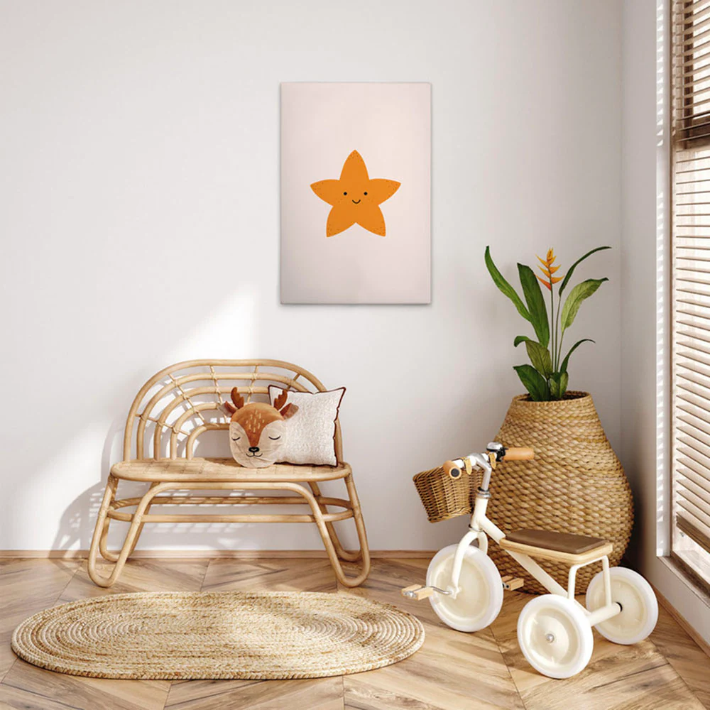 A.S. Création Leinwandbild "Simple Star - Wandbild Beige Gelb Keilrahmen Ku günstig online kaufen