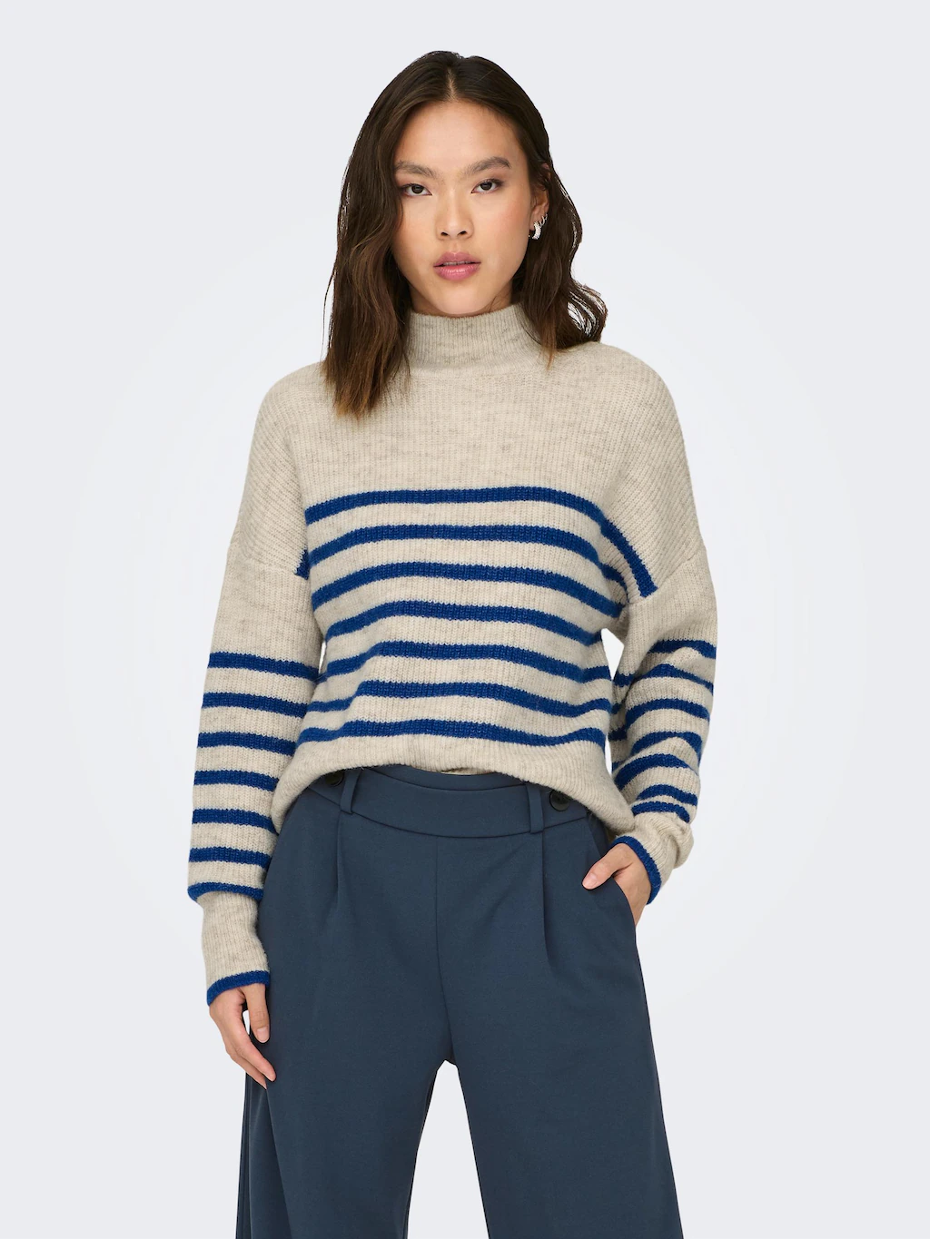 ONLY Strickpullover ONLFRIDI LIFE LS STRIPE HIGH NECK KNT günstig online kaufen