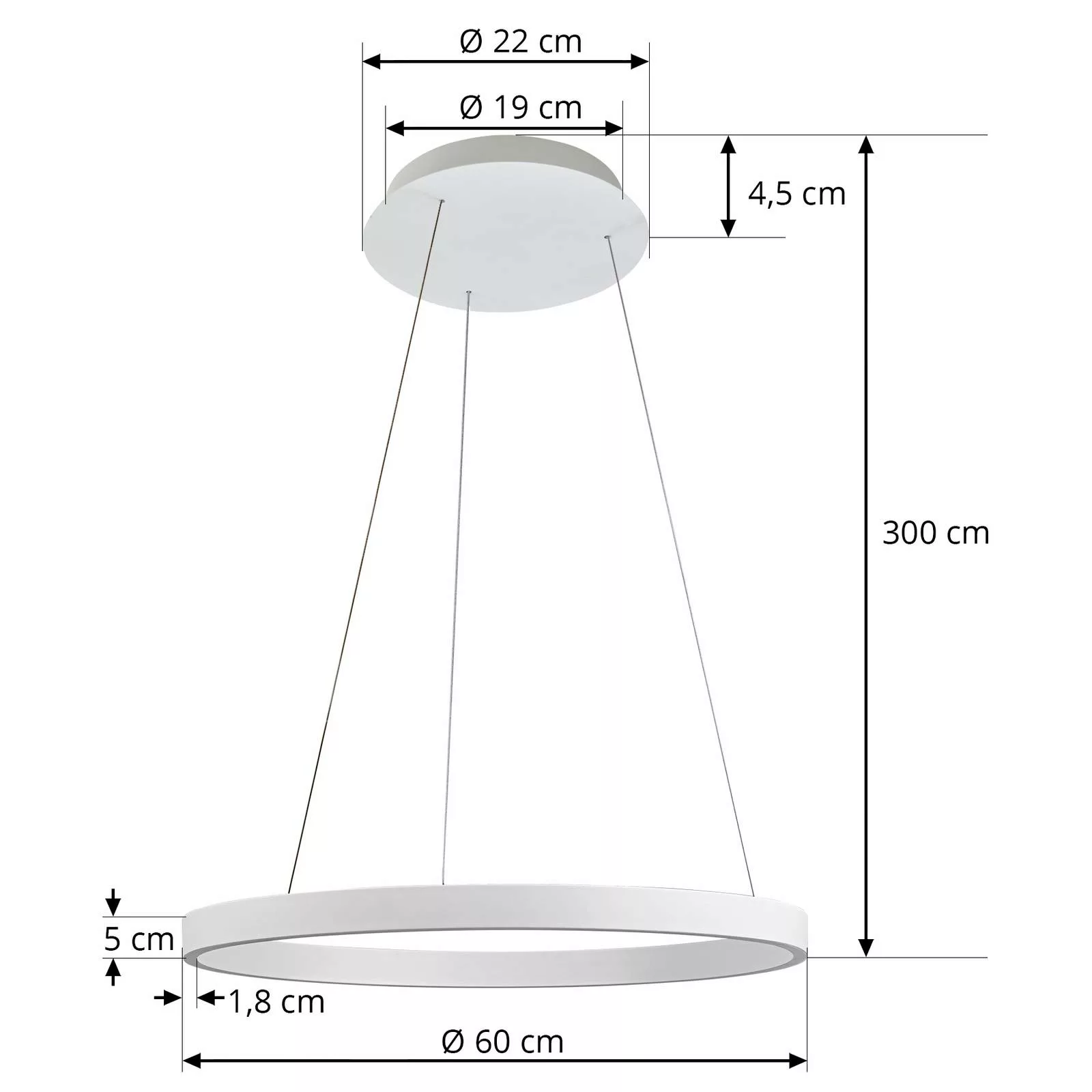 Arcchio Answin LED-Hängeleuchte 52,8 W weiß günstig online kaufen