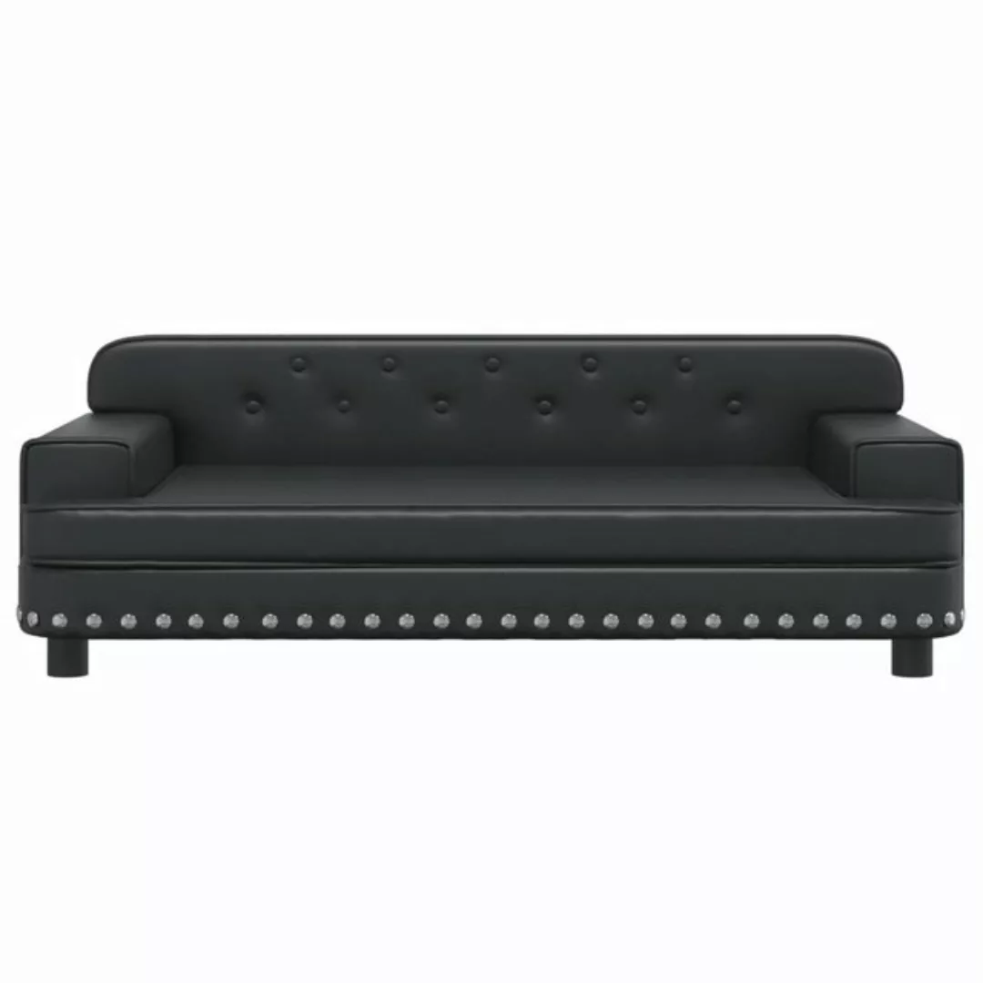 vidaXL Kindersofa Kindersofa Schwarz 90x53x30 cm Kunstleder Kindercouch Kin günstig online kaufen