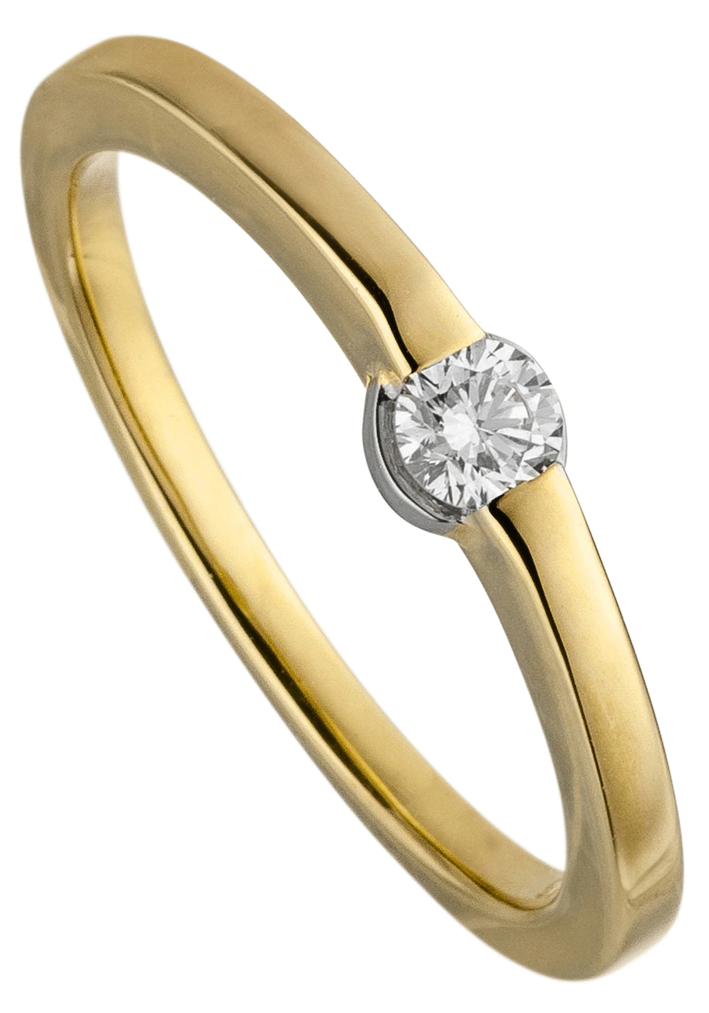 JOBO Goldring "Ring mit Diamant 0,15 ct.", 585 Gold günstig online kaufen