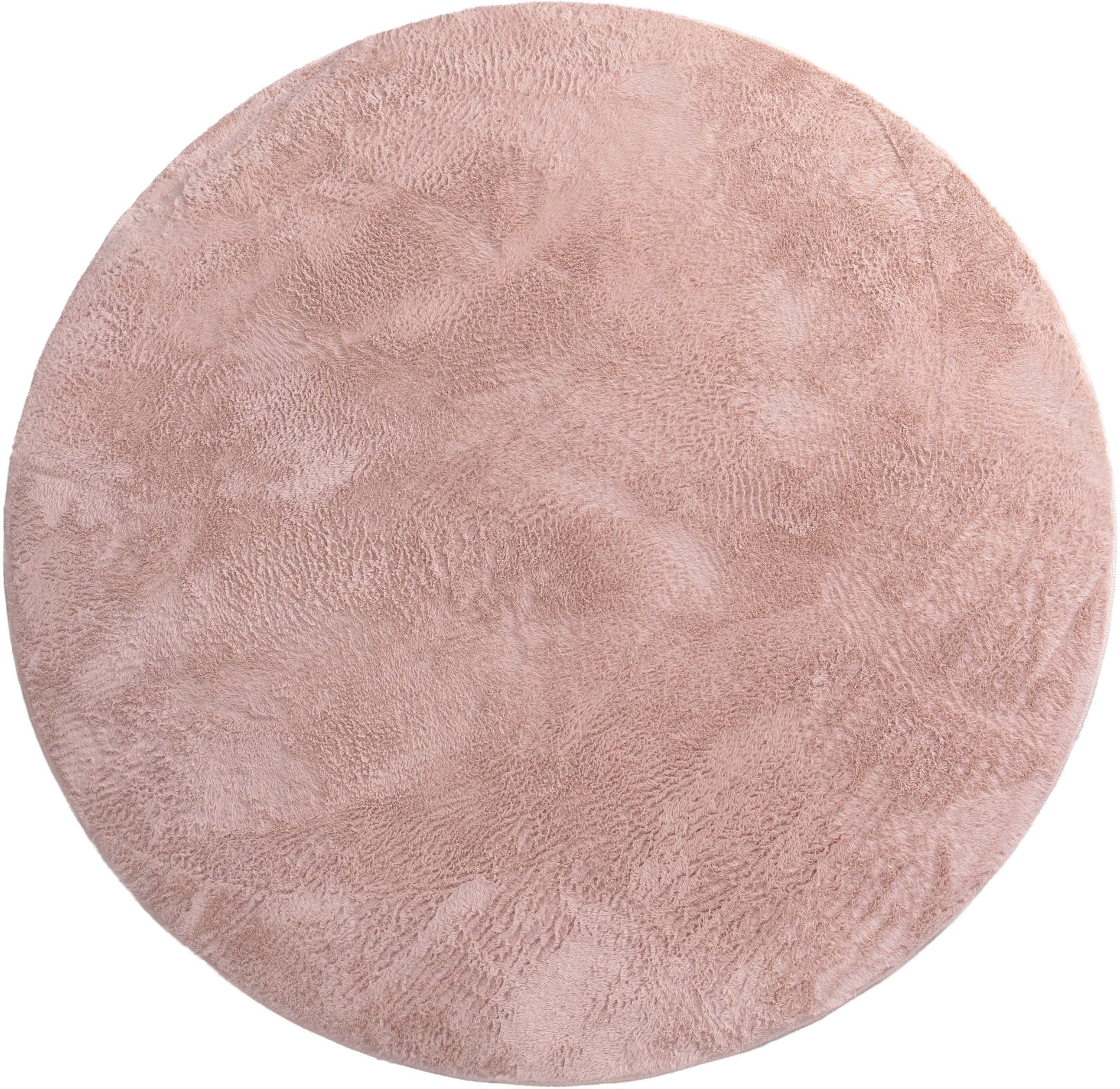 Paco Home Fellteppich »Kunstfell Soft 380«, rund, 14 mm Höhe, Langflor, Kus günstig online kaufen