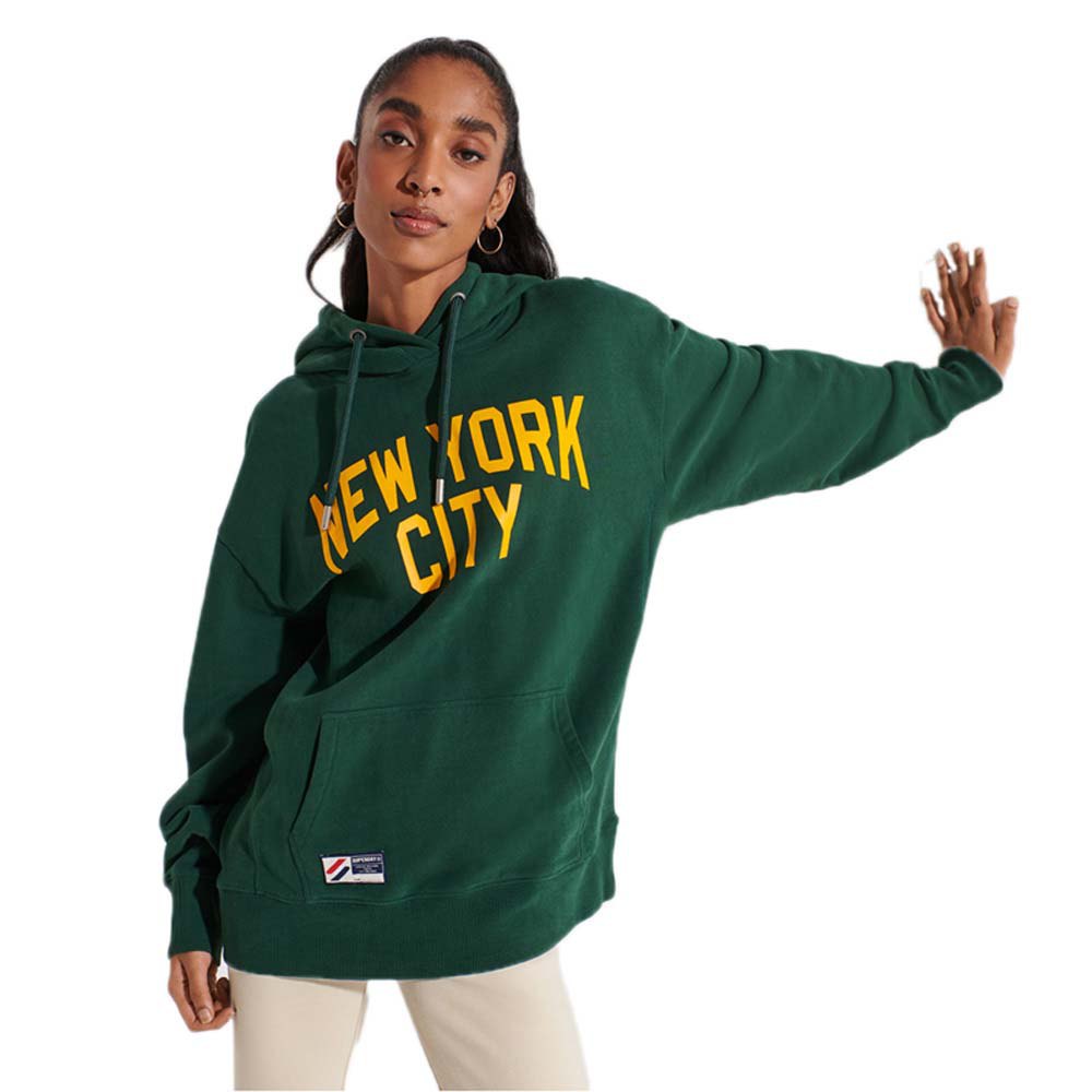 Superdry City College Oversized Kapuzenpullover M-L Enamel Green günstig online kaufen