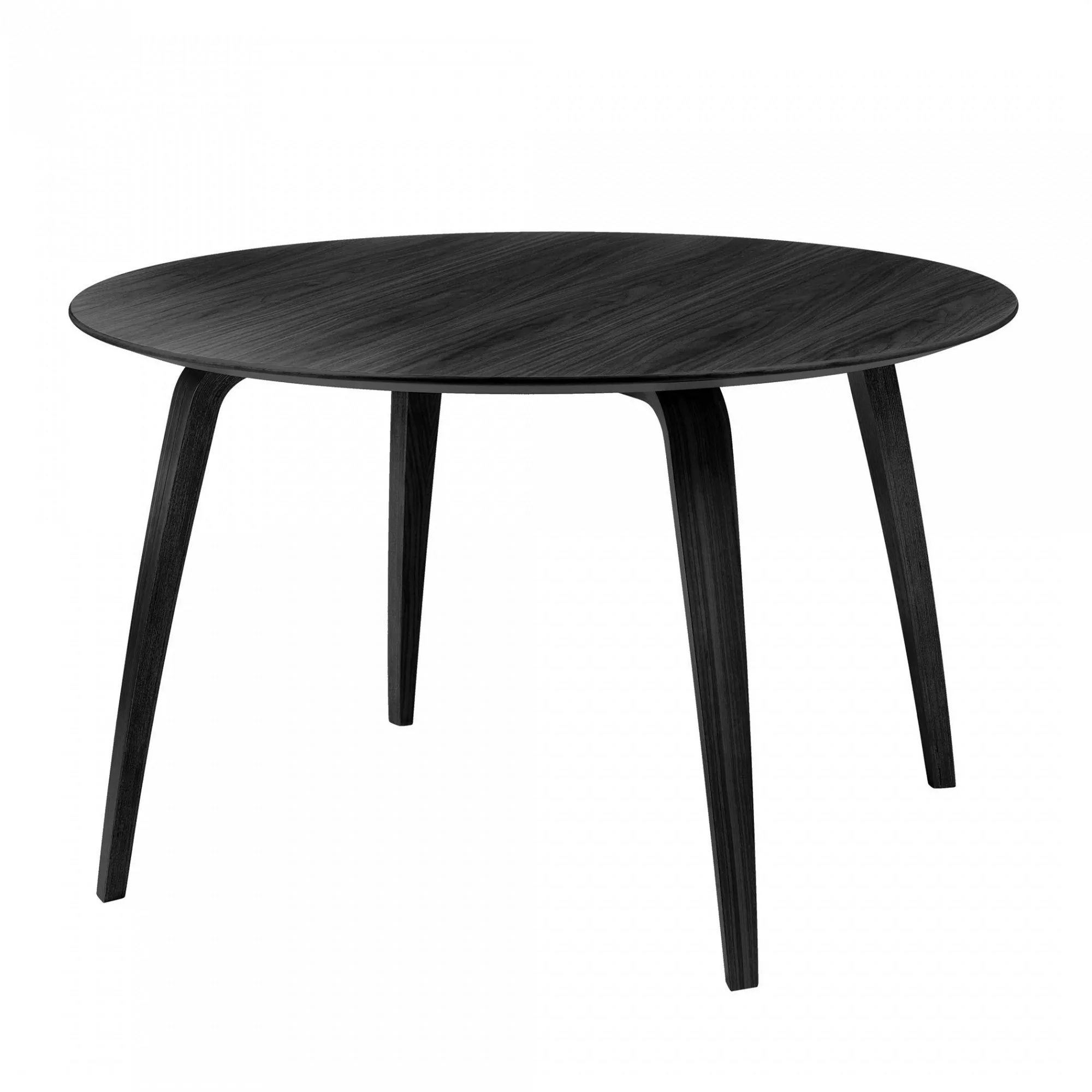 Gubi - Gubi Dining Table Esstisch Rund - schwarz/H 72,3cm, Ø 120cm/Gestell/ günstig online kaufen