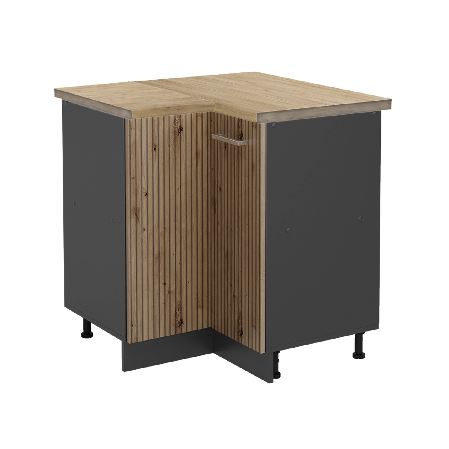 Vicco Eckunterschrank R-Line, Artisan-Eiche/Anthrazit, 75.6 cm, günstig online kaufen