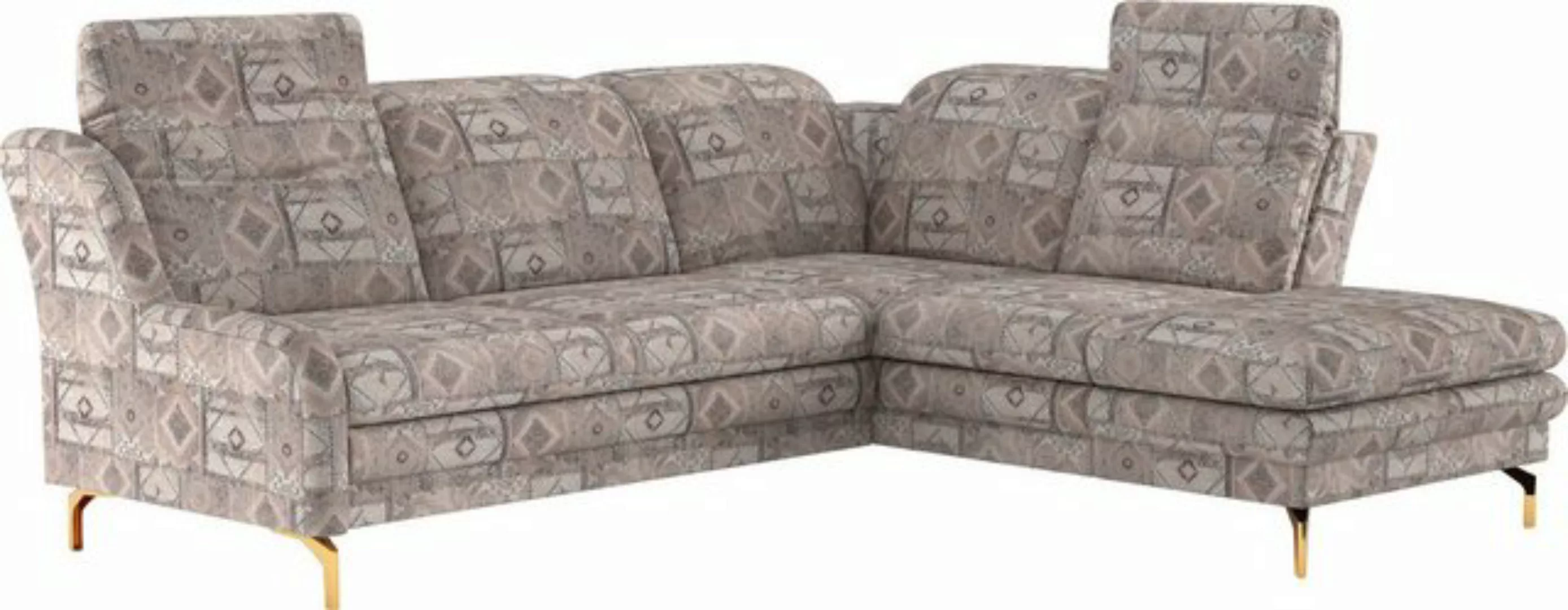 sit&more Ecksofa "Orient L-Form", inkl. 2 Zierkissen mit Strass-Stein, gold günstig online kaufen