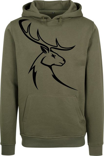 Baddery Kapuzenpullover Jäger Hoodie: "Hirschbock" - Geschenk für Jäger, ho günstig online kaufen