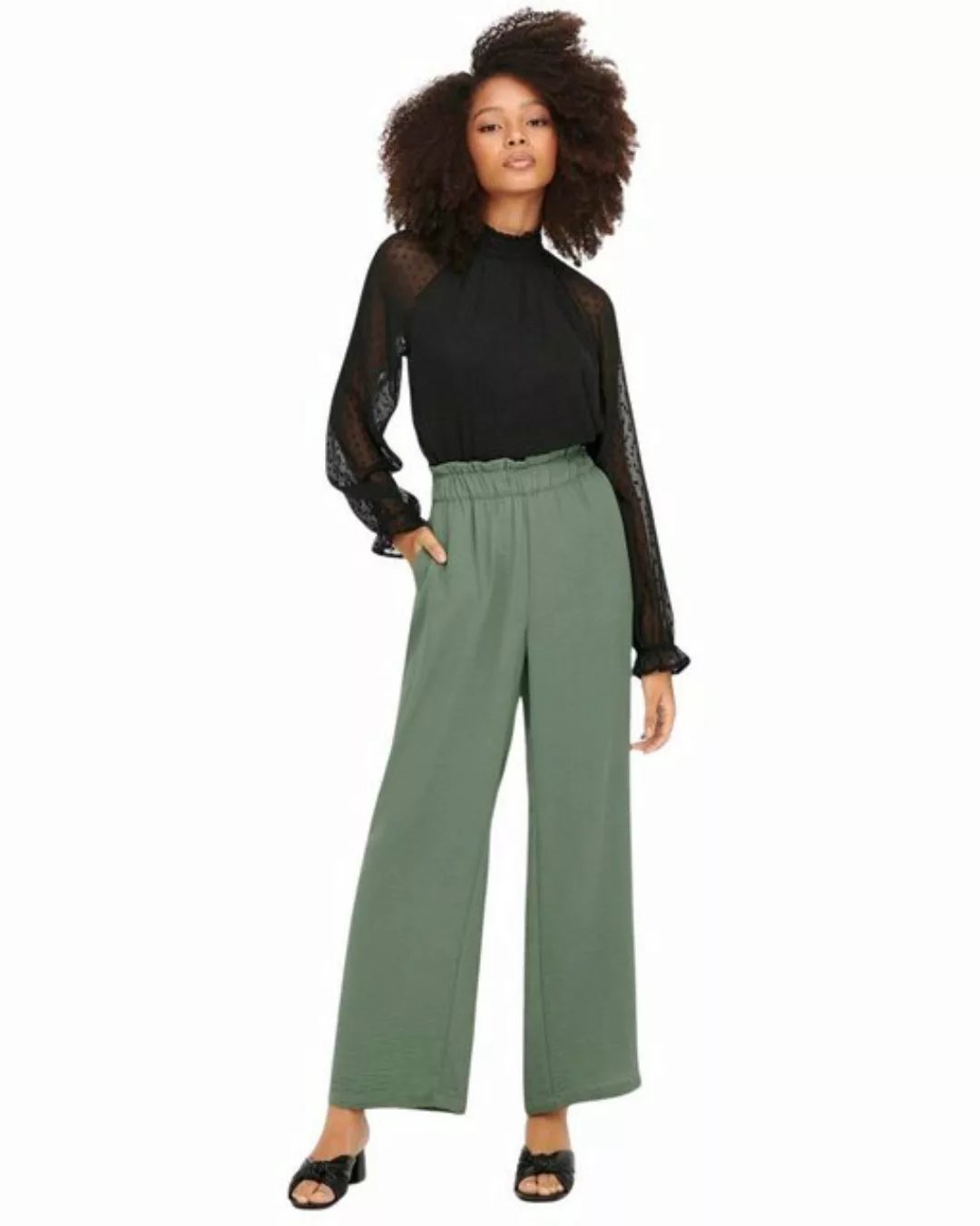 JDY Stoffhose (Set) High Waist Pants mit breiten Bein im Doppelpack günstig online kaufen