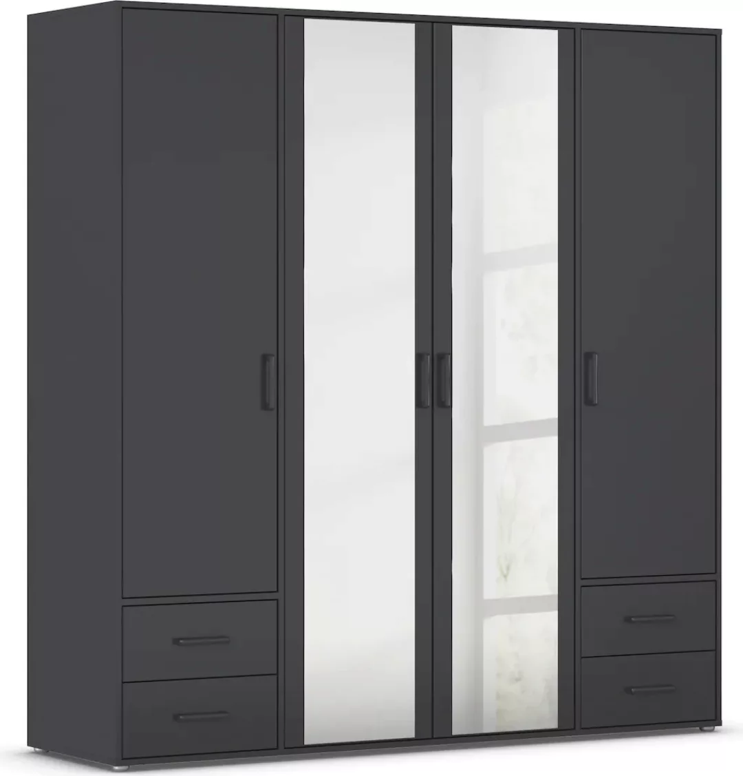 rauch Drehtürenschrank "Voyager", mit modernen Griffen in Graumetallic, ink günstig online kaufen