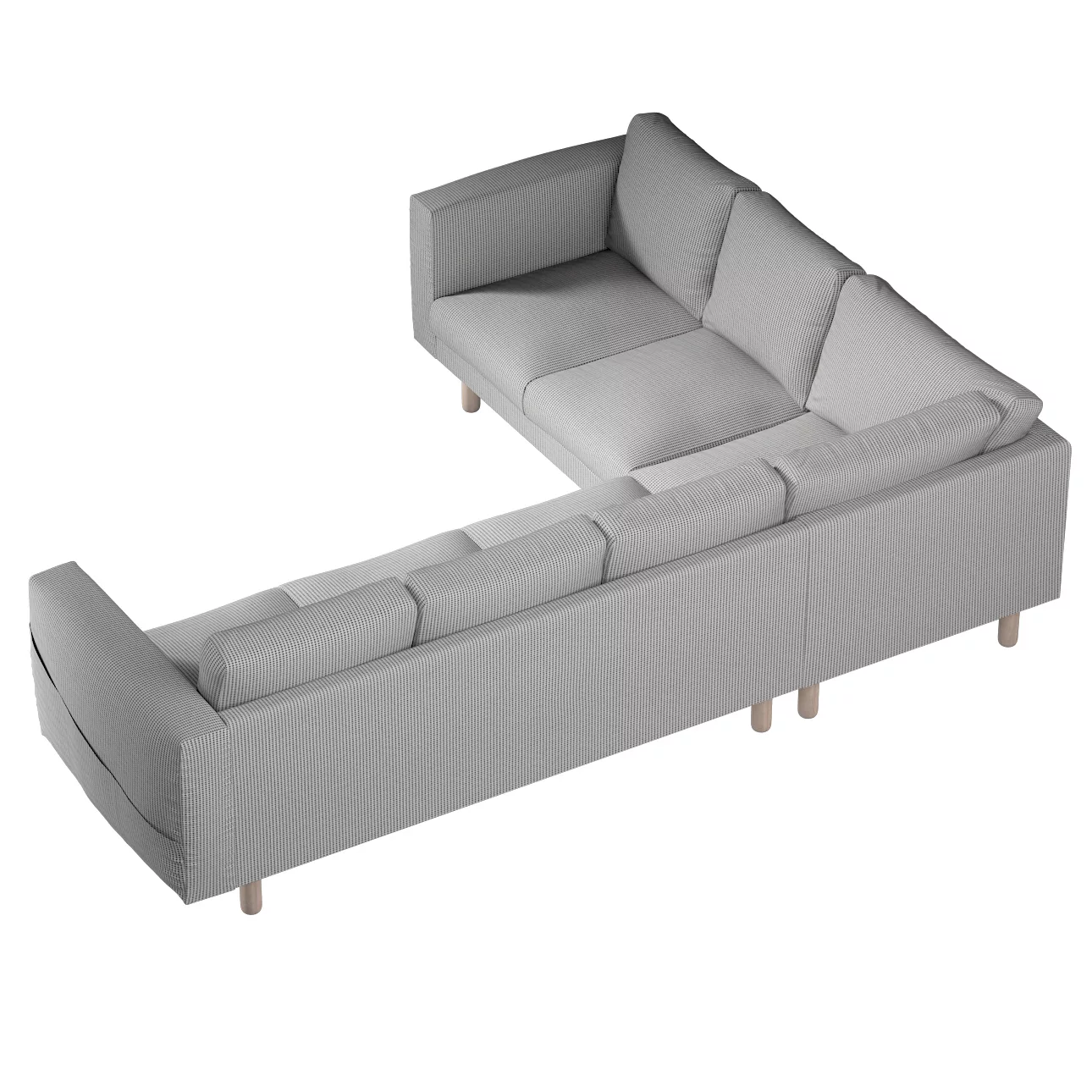 Bezug für Norsborg 5-Sitzer Ecksofa, schwarz-beige, Norsborg 5-Sitzer Eckso günstig online kaufen