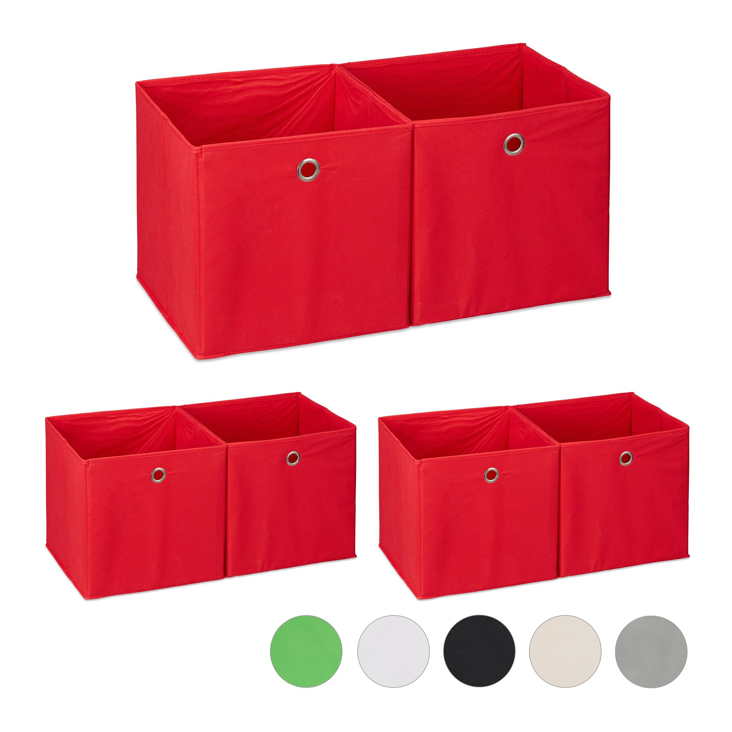 relaxdays Aufbewahrungsbox Stoff im 2er Set, günstig online kaufen