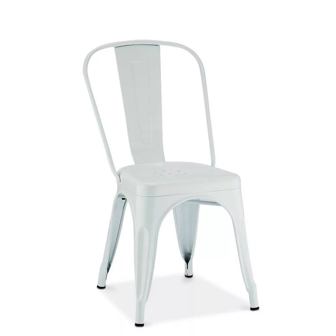 Metallstühle in Weiß Industriedesign (4er Set) günstig online kaufen
