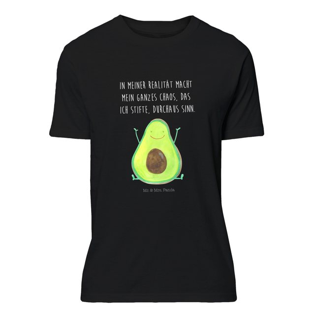 Mr. & Mrs. Panda T-Shirt Avocado Happy - Schwarz - Geschenk, Veggie, Vegan, günstig online kaufen