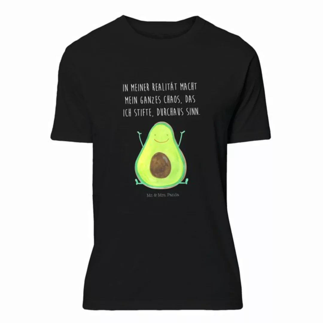 Mr. & Mrs. Panda T-Shirt Avocado Happy - Schwarz - Geschenk, Veggie, Vegan, günstig online kaufen