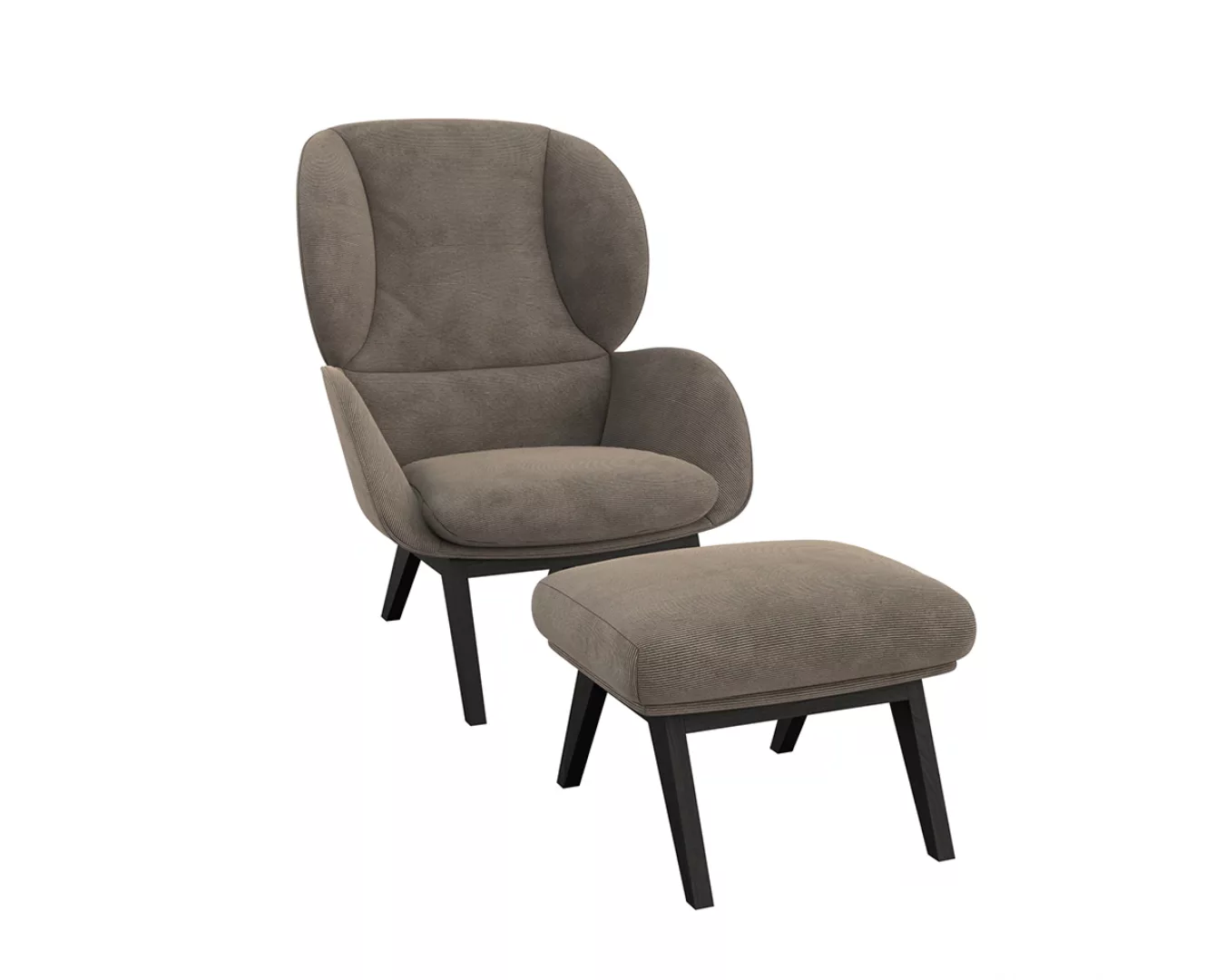 FLEXLUX Ohrensessel »Adria Designsessel, Loungesessel,«, Stil & Komfort, or günstig online kaufen