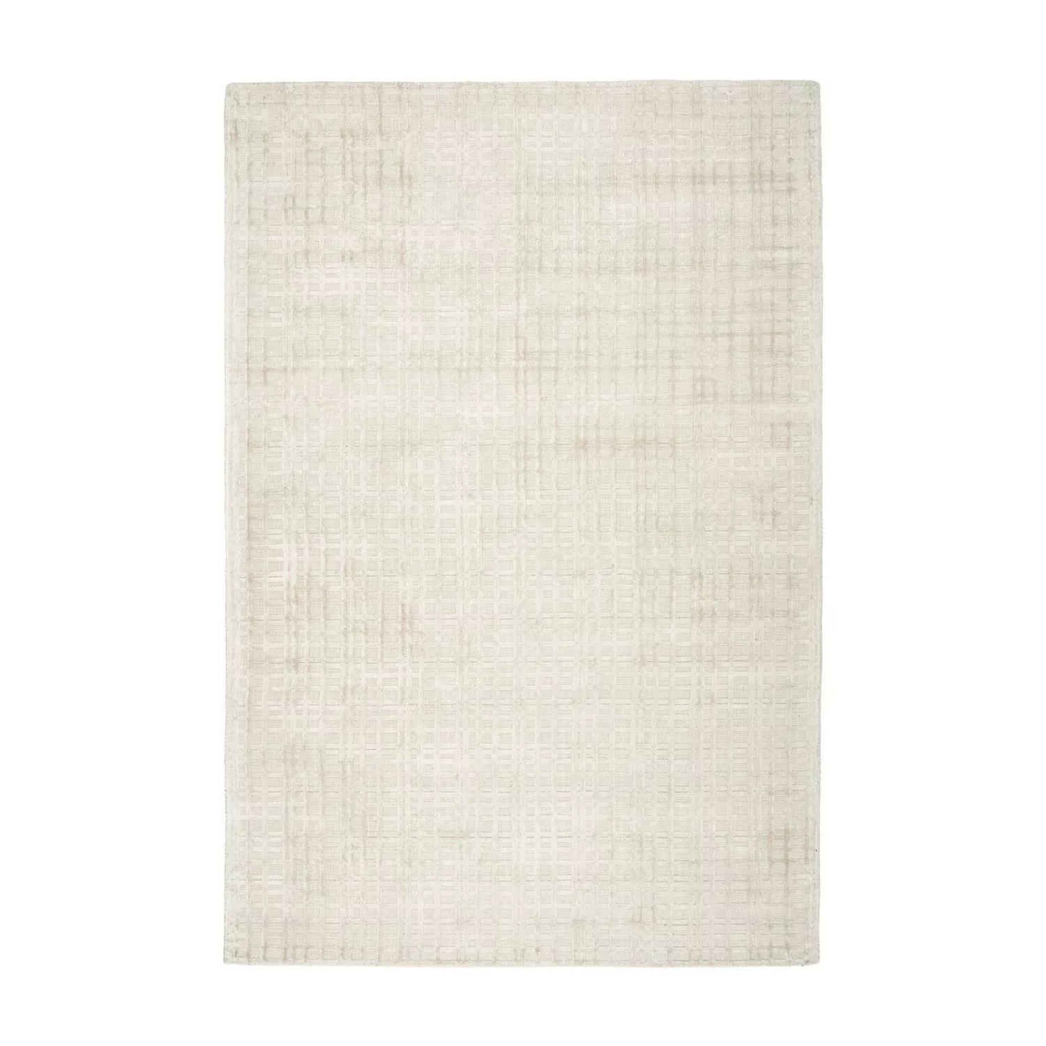 MeGusta Kurzflor Teppich Beige Silber Uni Viskose 160 x 230 cm günstig online kaufen