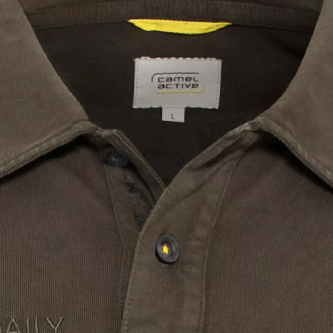 camel active Poloshirt mit Garment-Dye-Färbung günstig online kaufen